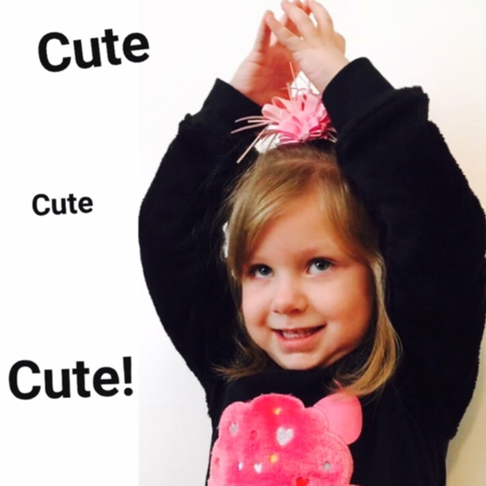 💝2/$10 Cupcake Heart Girl Small SM S 6 Sweatshirt